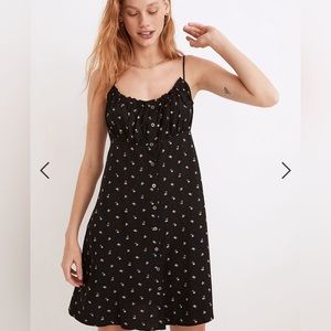 Madewell Tie-Back Button-Front Mini Dress